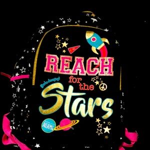 Black colorful backpack for the kids